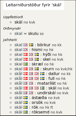 niðurstöður leitar